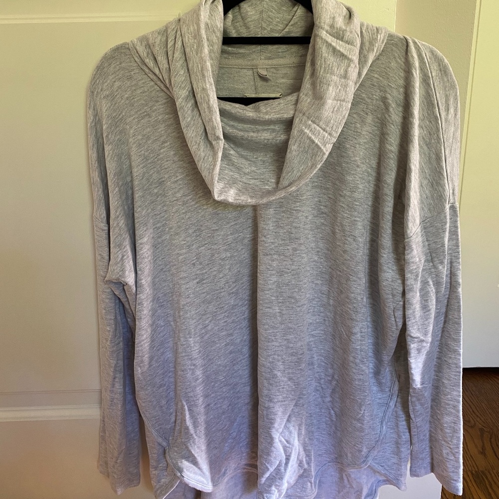 Ann Taylor Grey Cowl Neck Sweater